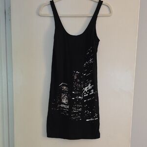 Express Classic Black Cityscape Dress